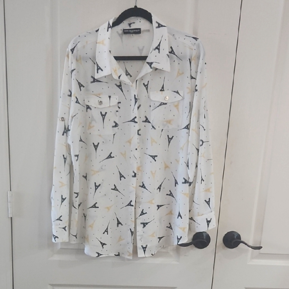 Karl Lagerfield 1X White Blouse